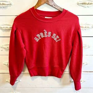 Madewell Red Après Ski Sweatshirt